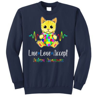 The Perfect Autism Awareness Outfit Is Designed With A Cute Ribbon Pattern. A Gr Sweatshirt