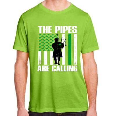 The Pipes Are Calling St Patricks Day Gift Irish Bagpipe Adult ChromaSoft Performance T-Shirt