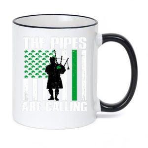 The Pipes Are Calling St Patricks Day Gift Irish Bagpipe 11oz Black Color Changing Mug