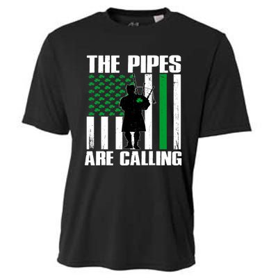 The Pipes Are Calling St Patricks Day Gift Irish Bagpipe Cooling Performance Crew T-Shirt