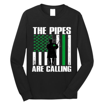 The Pipes Are Calling St Patricks Day Gift Irish Bagpipe Long Sleeve Shirt