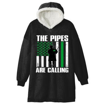 The Pipes Are Calling St Patricks Day Gift Irish Bagpipe Hooded Wearable Blanket