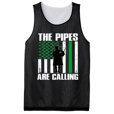 The Pipes Are Calling St Patricks Day Gift Irish Bagpipe Mesh Reversible Basketball Jersey Tank