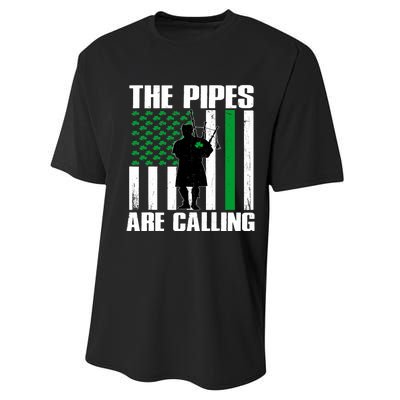 The Pipes Are Calling St Patricks Day Gift Irish Bagpipe Performance Sprint T-Shirt