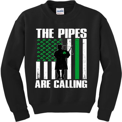 The Pipes Are Calling St Patricks Day Gift Irish Bagpipe Kids Sweatshirt