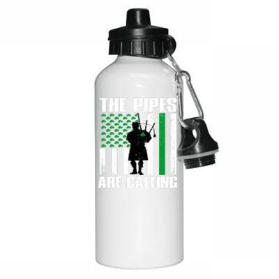 The Pipes Are Calling St Patricks Day Gift Irish Bagpipe Aluminum Water Bottle 