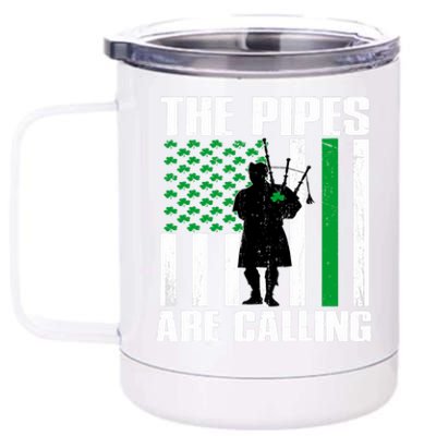 The Pipes Are Calling St Patricks Day Gift Irish Bagpipe 12 oz Stainless Steel Tumbler Cup