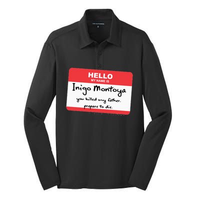 The P.R.I.N.C.E.S.S B.R.I.D.E Inigo Montoya Name Tag Silk Touch Performance Long Sleeve Polo