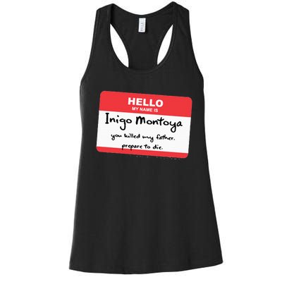 The P.R.I.N.C.E.S.S B.R.I.D.E Inigo Montoya Name Tag Women's Racerback Tank