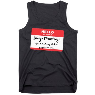 The P.R.I.N.C.E.S.S B.R.I.D.E Inigo Montoya Name Tag Tank Top