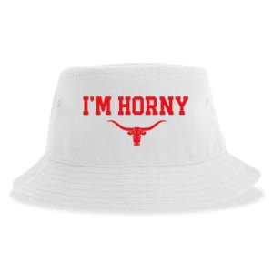 Texas Pride Bull Skull Design Sustainable Bucket Hat