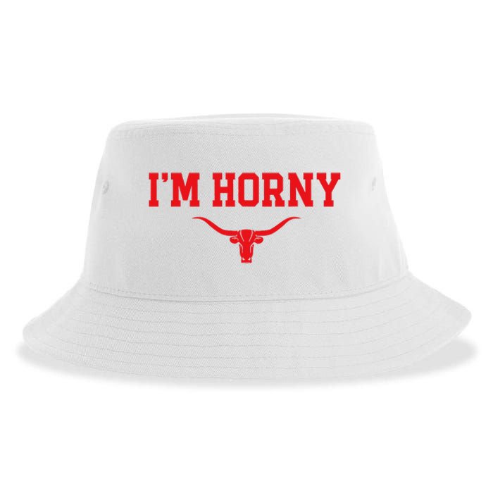 Texas Pride Bull Skull Design Sustainable Bucket Hat