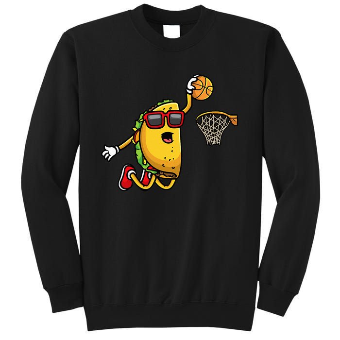 Taco Playing Basketball Mexican Cinco De Mayo Sweatshirt