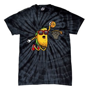 Taco Playing Basketball Mexican Cinco De Mayo Tie-Dye T-Shirt