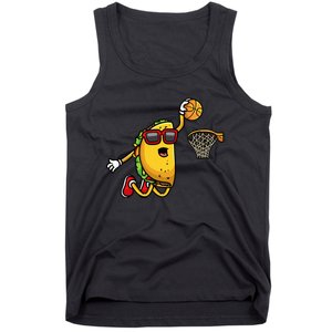 Taco Playing Basketball Mexican Cinco De Mayo Tank Top