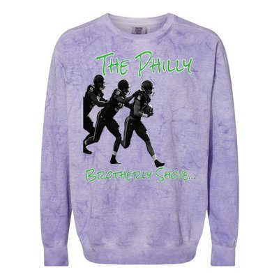 The Philly Brotherly Shove  PanfurWare LLC Colorblast Crewneck Sweatshirt