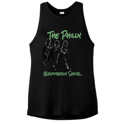 The Philly Brotherly Shove  PanfurWare LLC Ladies PosiCharge Tri-Blend Wicking Tank