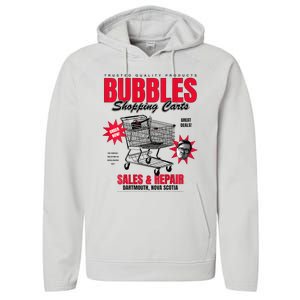 Bubbles Shopping Carts Performance Fleece Hoodie