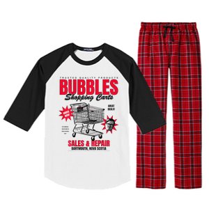 Bubbles Shopping Carts Raglan Sleeve Pajama Set