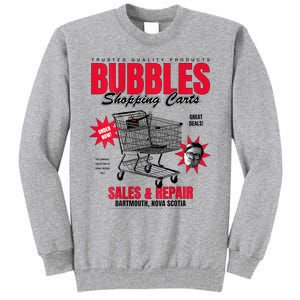 Bubbles Shopping Carts Tall Sweatshirt