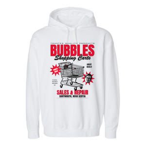 Bubbles Shopping Carts Garment-Dyed Fleece Hoodie