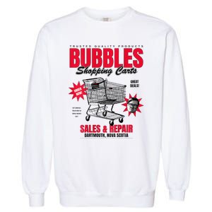 Bubbles Shopping Carts Garment-Dyed Sweatshirt