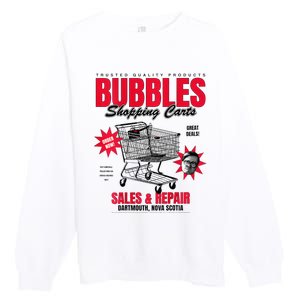 Bubbles Shopping Carts Premium Crewneck Sweatshirt