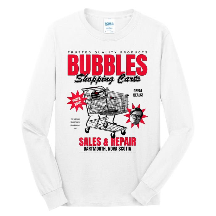 Bubbles Shopping Carts Tall Long Sleeve T-Shirt