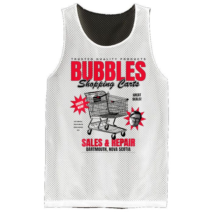 Bubbles Shopping Carts Mesh Reversible Basketball Jersey Tank