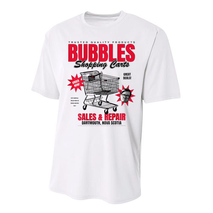 Bubbles Shopping Carts Performance Sprint T-Shirt