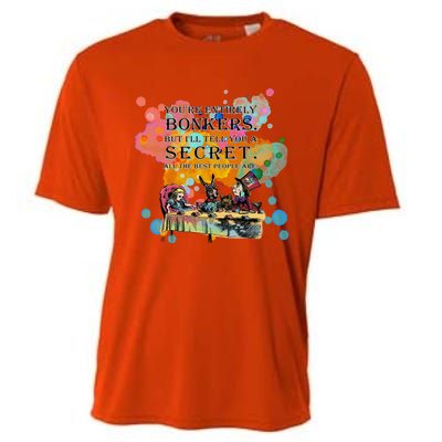 Tea Party Bonkers Quote Alice In Wonderland Cooling Performance Crew T-Shirt