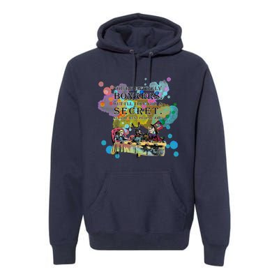 Tea Party Bonkers Quote Alice In Wonderland Premium Hoodie