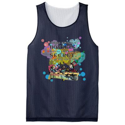 Tea Party Bonkers Quote Alice In Wonderland Mesh Reversible Basketball Jersey Tank