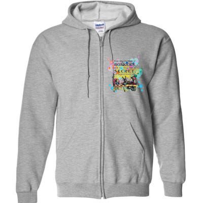 Tea Party Bonkers Quote Alice In Wonderland Full Zip Hoodie