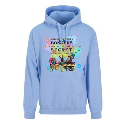 Tea Party Bonkers Quote Alice In Wonderland Unisex Surf Hoodie