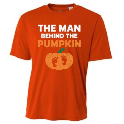 The Person Behind The Pumpkin Halloween Dad Reveal Gift Cooling Performance Crew T-Shirt