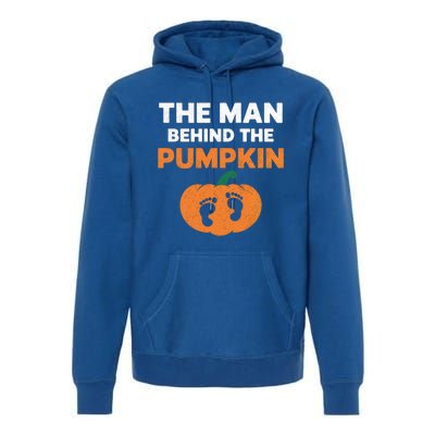 The Person Behind The Pumpkin Halloween Dad Reveal Gift Premium Hoodie