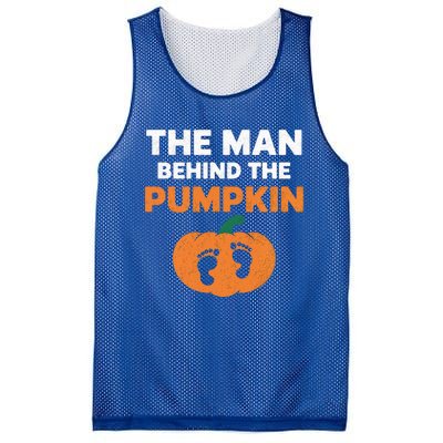 The Person Behind The Pumpkin Halloween Dad Reveal Gift Mesh Reversible Basketball Jersey Tank