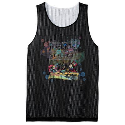 Tea Party Bonkers Quote Alice In Wonderland Mesh Reversible Basketball Jersey Tank