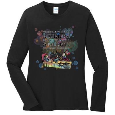 Tea Party Bonkers Quote Alice In Wonderland Ladies Long Sleeve Shirt