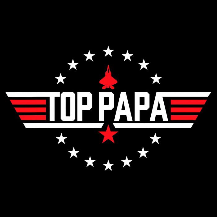 Top Papa Birthday Gun Jet Fathers Day Funny 80s Father Air Flatbill Hat