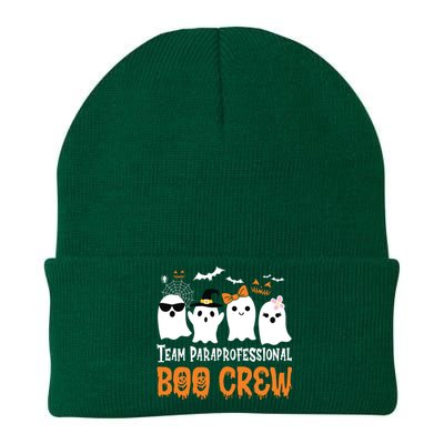 Team Paraprofessional Boo Crew Halloween Ghost Knit Cap Winter Beanie