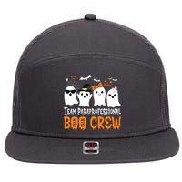 Team Paraprofessional Boo Crew Halloween Ghost 7 Panel Mesh Trucker Snapback Hat