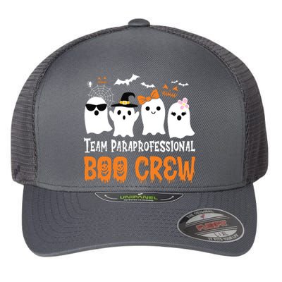 Team Paraprofessional Boo Crew Halloween Ghost Flexfit Unipanel Trucker Cap