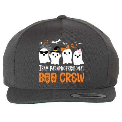 Team Paraprofessional Boo Crew Halloween Ghost Wool Snapback Cap