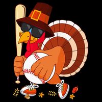Turkey Playing Baseball Thanksgiving Turkey Baseball Player City Backpack