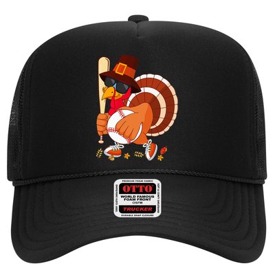 Turkey Playing Baseball Thanksgiving Turkey Baseball Player Trucker Hat