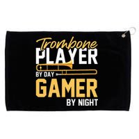 Trombone Player By Day Gamer By Night Band Trombone Grommeted Golf Towel