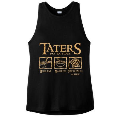 Taters Potatoes Boil Em Mash Em Stick Em In A Stew Ladies PosiCharge Tri-Blend Wicking Tank