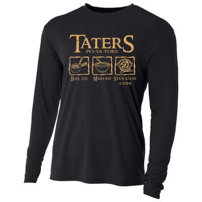 Taters Potatoes Boil Em Mash Em Stick Em In A Stew Cooling Performance Long Sleeve Crew